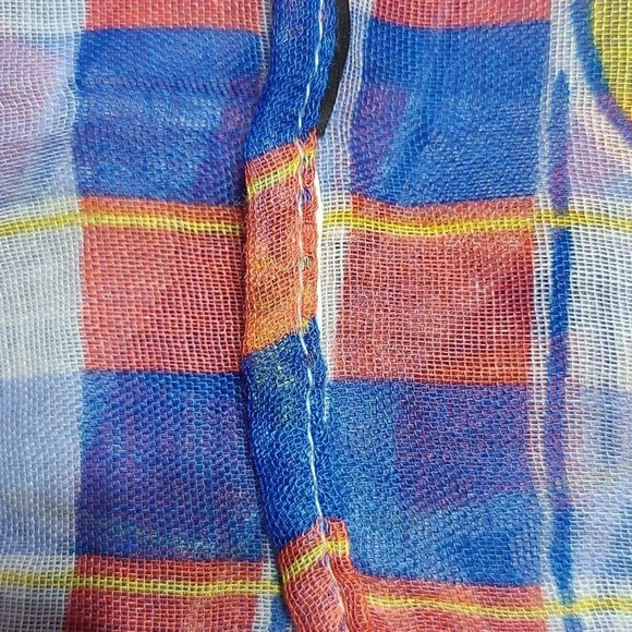 University of Kansas KU Jayhawks Infinity Scarf Blue Red Yellow White 32" x 26" - Picture 5 of 5